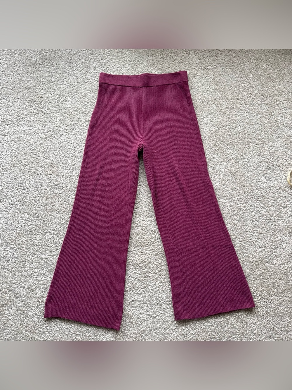 Halogen Women’s Burgundy Ribbed Pull-On Pants